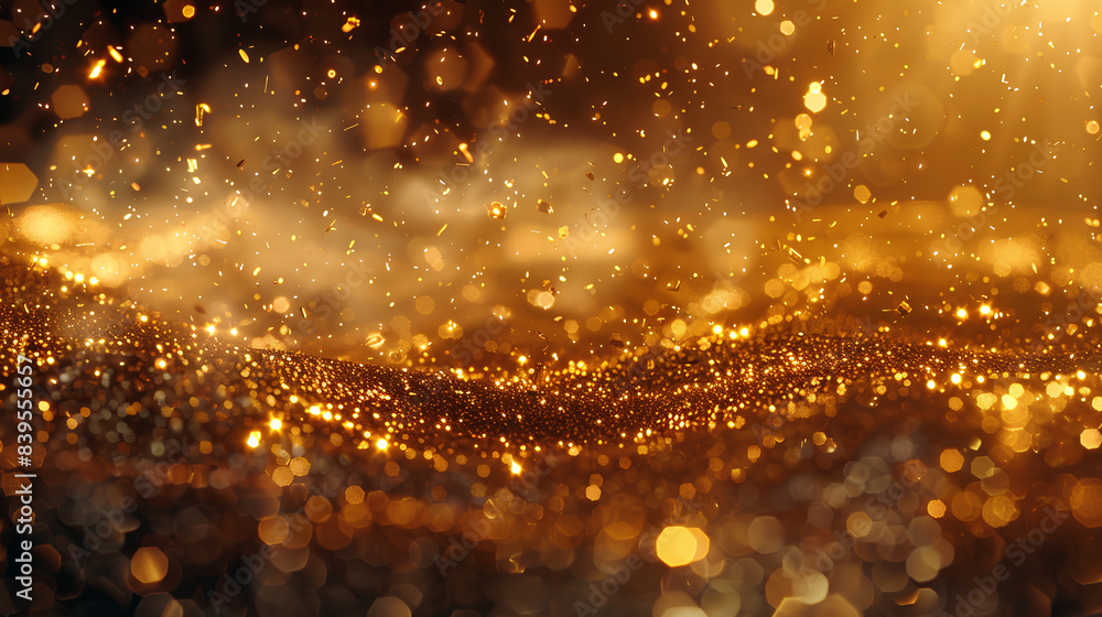 a minimalist image featuring a gold glitter background, rendered digitally a minimalist image featuring a gold glitter background, rendered digitally