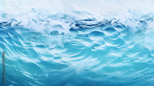 Vibrant Blue Ocean Waves Background