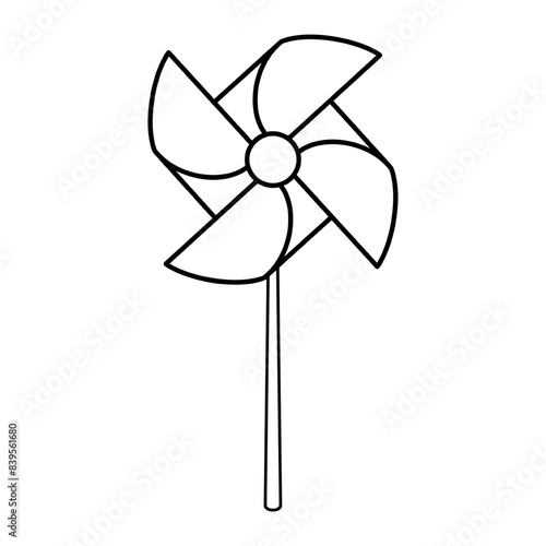 pinwheel icon template color editable. pinwheel symbol vector sign isolated on white background.