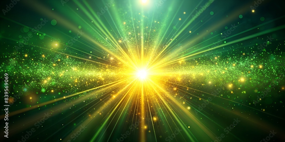 Premium background for an unforgettable product presentation, deep green background, bright rays of glory, glow, bokeh, stars of success. Presentation, mockup, banner, card, invitation, congratulation Premium background for an unforgettable product presentation, deep green background, bright rays of glory, glow, bokeh, stars of success. Presentation, mockup, banner, card, invitation, congratulation