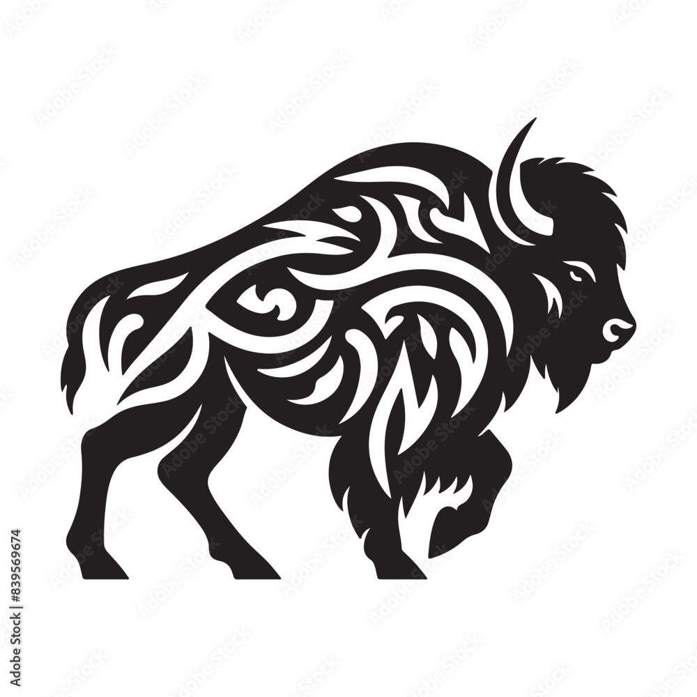Bison vector art illustration Bison vector art illustration