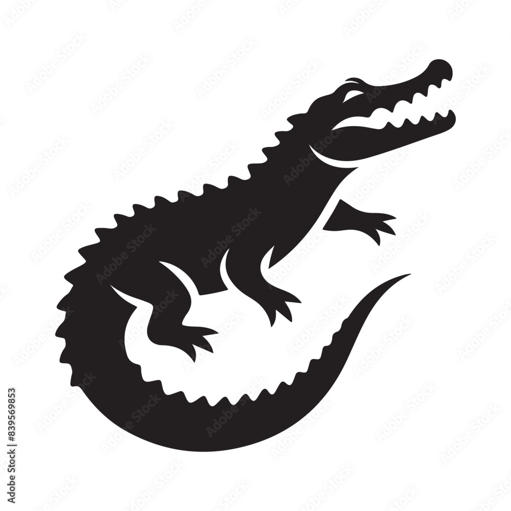 Naklejka premium Crocodile vector art illustration