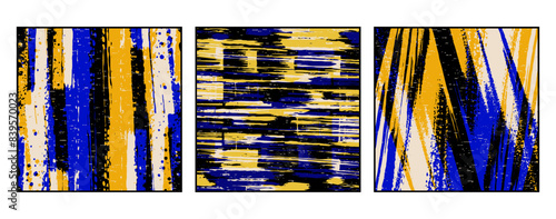 Set of 3 Abstract pattern. Illustration for printing on wall decorations. For use in graphics.