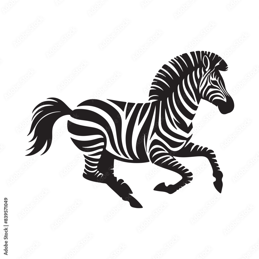 Fototapeta premium Zebra logo vector art illustration