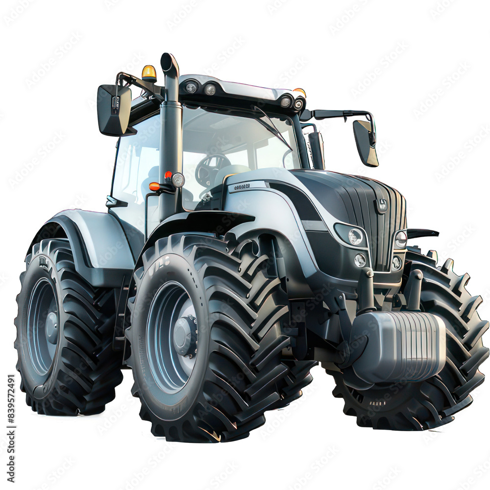 Obraz premium Tractor isolated on white created with Generative AI
