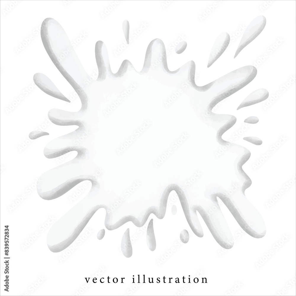 Smeared paint drops, message art sign in black and white Smeared paint drops, message art sign in black and white