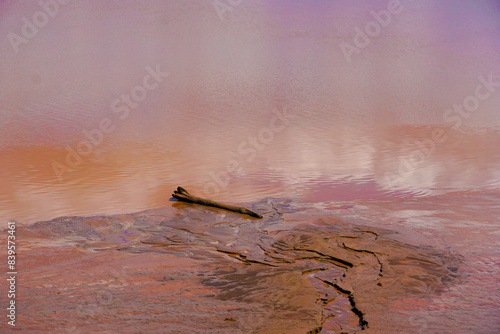 Calm Petitcodiac River in Moncton before the tidal bore photo