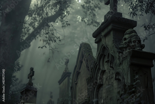 Gothic-style cemetery