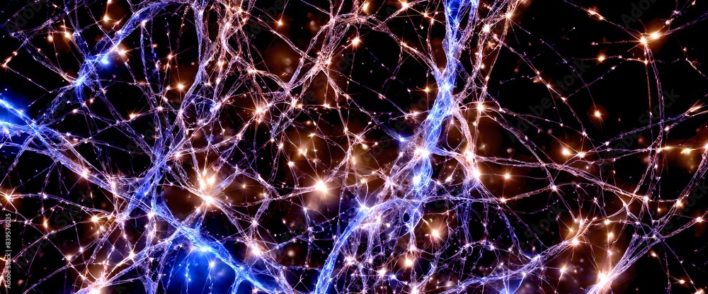 Cosmic web of galaxies, illuminated by distant stars. Perfect for ...