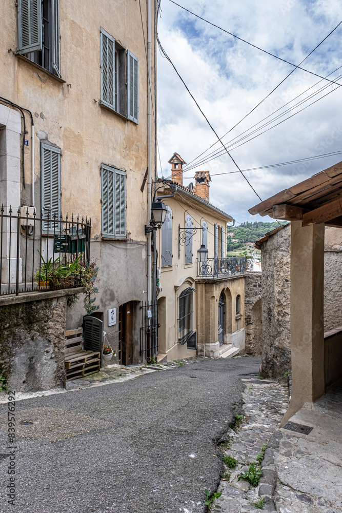 View of Biot village, a small, medieval, fortified historic village, located on a hilltop in the Provence-Alpes-Cote d'Azur, near the town of Antibes, between the cities of Nice and Cannes, France View of Biot village, a small, medieval, fortified historic village, located on a hilltop in the Provence-Alpes-Cote d'Azur, near the town of Antibes, between the cities of Nice and Cannes, France