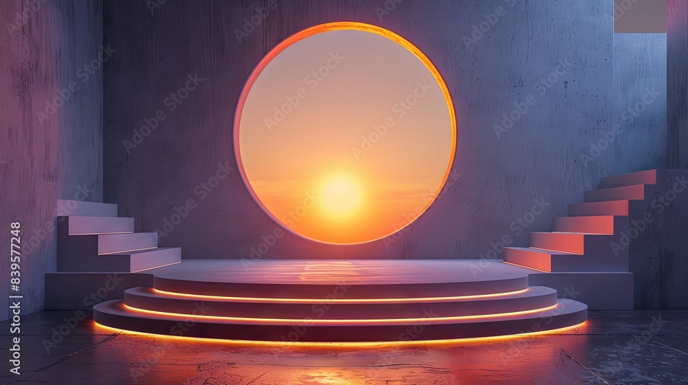 Obraz premium 3D rendered podium for your product showcase. Vector 3d illustration