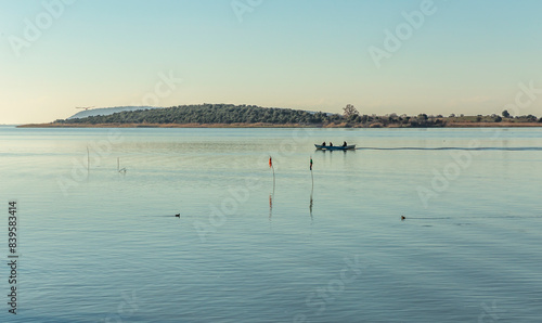 Uluabat Lake fishing boats and Gölyazı photo