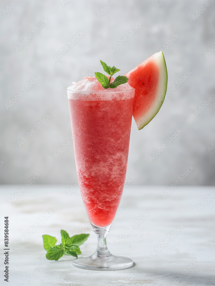 Watermelon Smoothie with mint. Image for cafe menu, Banner Watermelon Smoothie with mint. Image for cafe menu, Banner