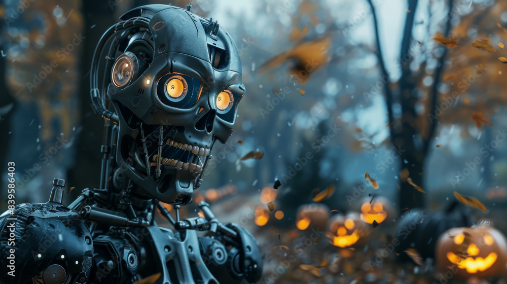 Fototapeta premium Evil and scary Robot