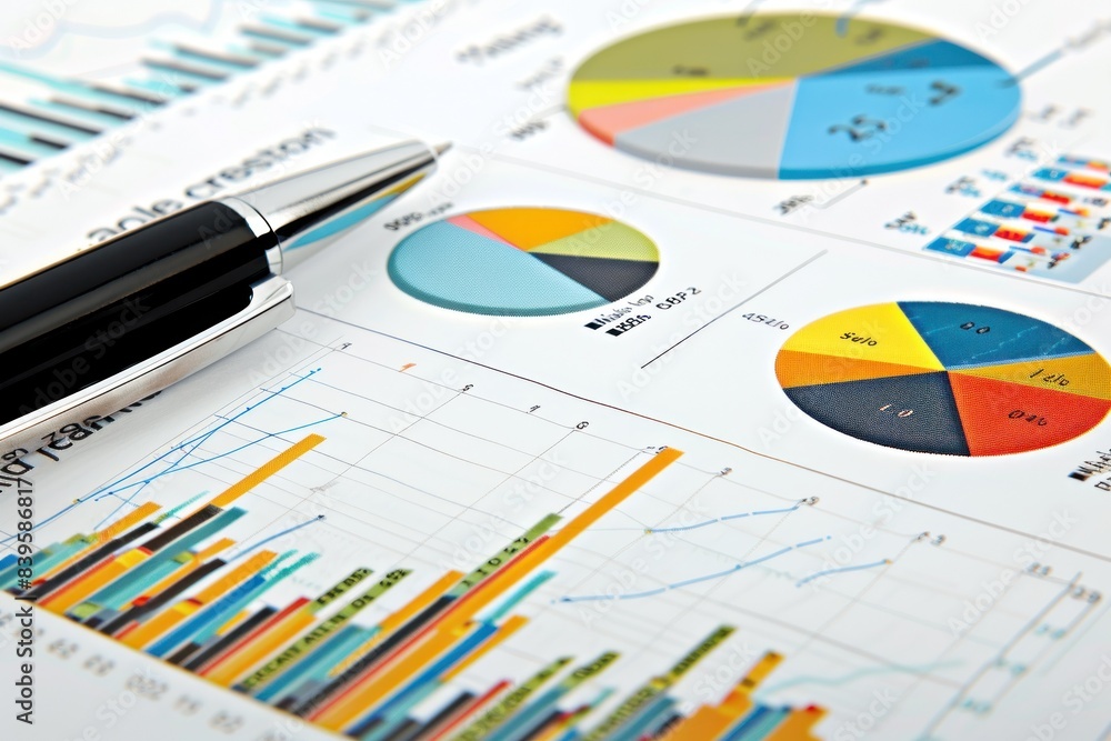 Detailed pie and bar charts for financial analysis Detailed pie and bar charts for financial analysis