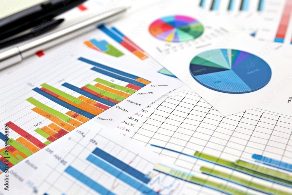 Detailed financial charts with graphs and data Detailed financial charts with graphs and data