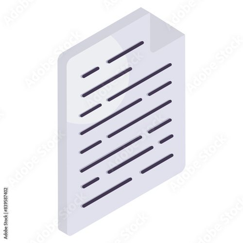 A modern design icon of file format 