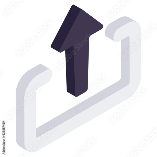 Perfect design icon of upward arrow 