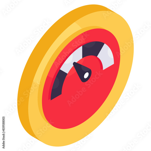 Unique design icon of speedometer 