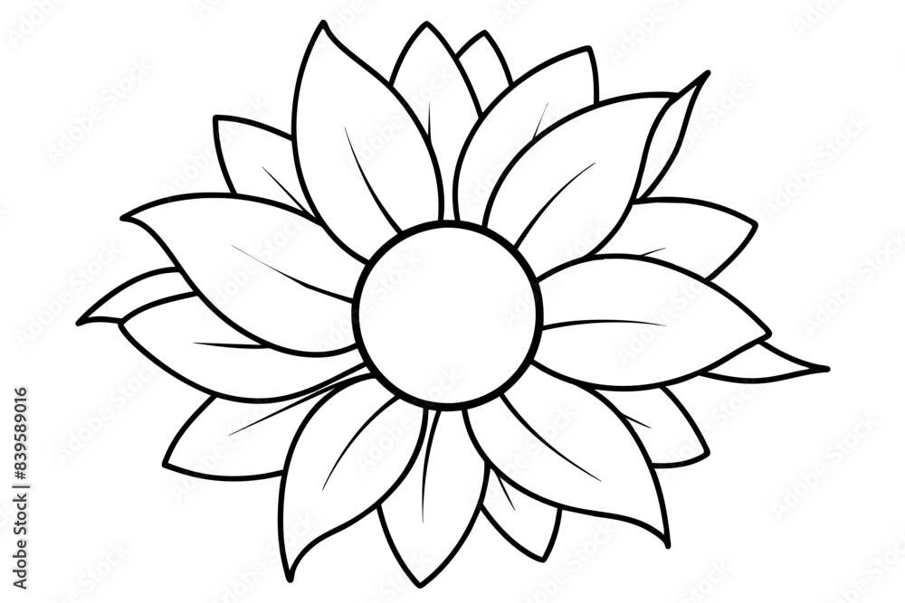 flower line art silhouette vector illustration flower line art silhouette vector illustration