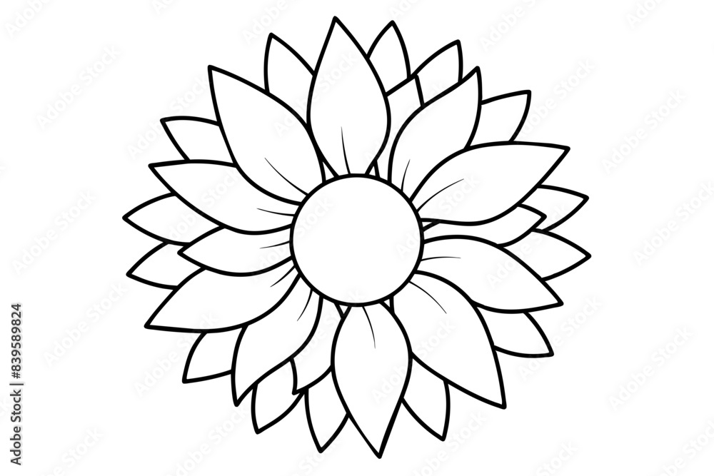 flower line art silhouette vector illustration flower line art silhouette vector illustration