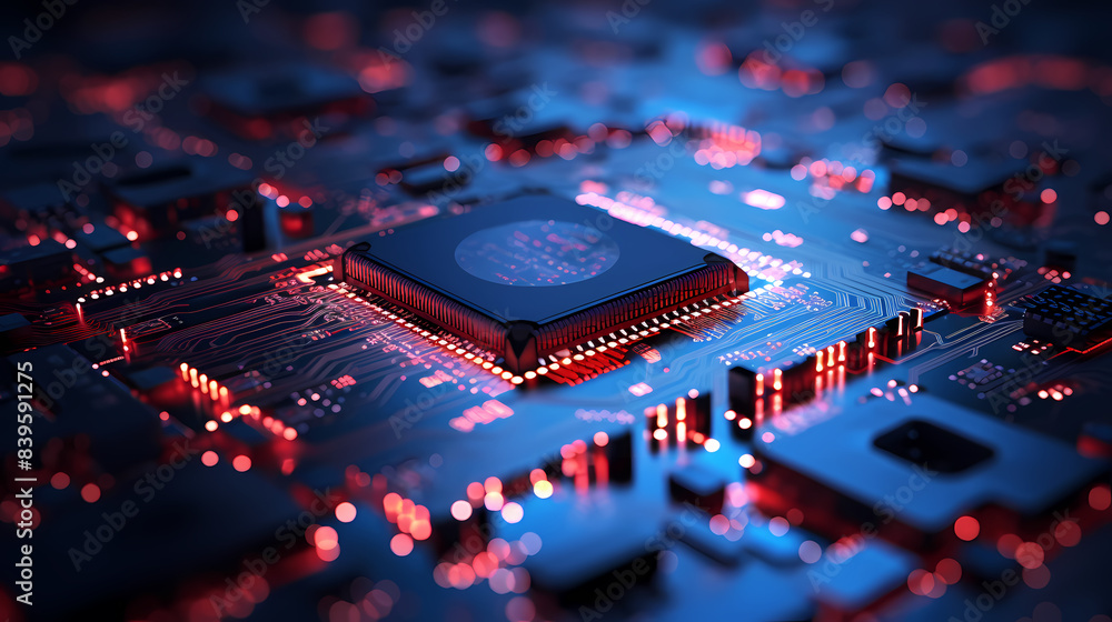 Close-up of an advanced circuit board Close-up of an advanced circuit board