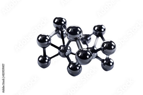 Close-up of Black Molecular Structure
