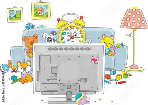 Funny alarm clock character...