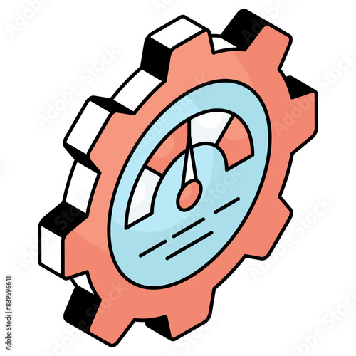 Modern design icon of speed optimization 