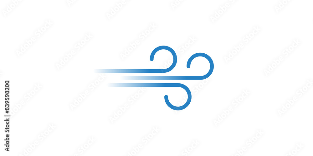 Blowing wind blue icon transparent for apps and websites. Blowing wind blue icon transparent for apps and websites.