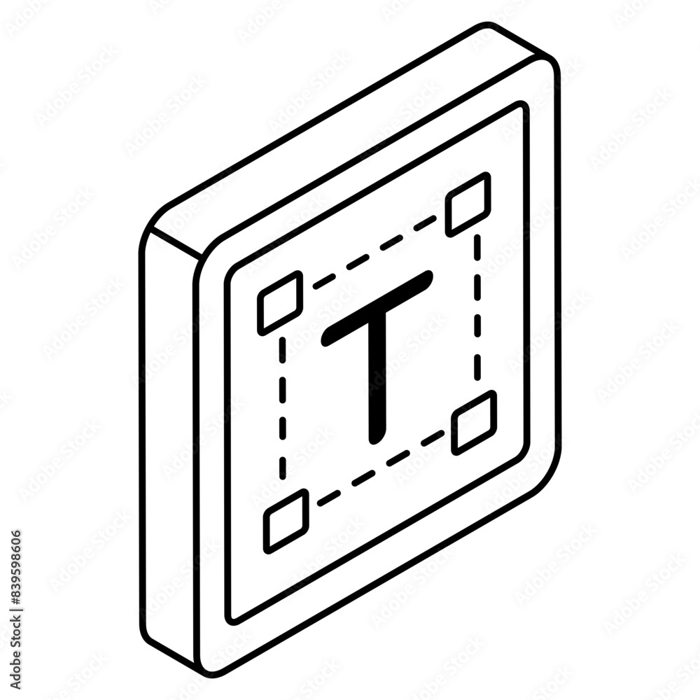 Modern style icon of text tool Modern style icon of text tool