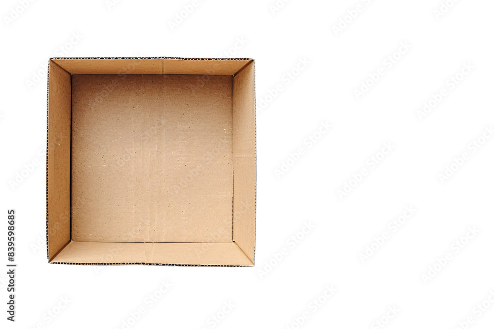 Fototapeta premium Close-up cardboard box on black background