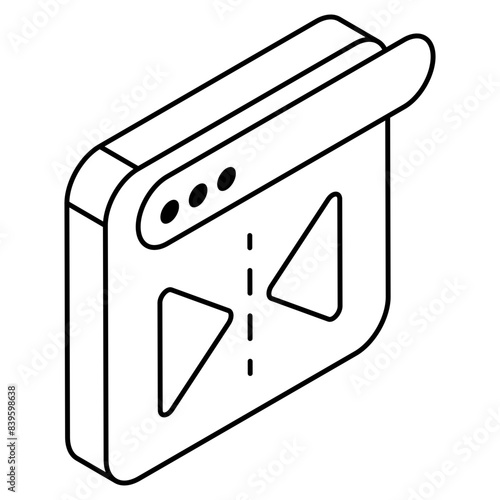 A colored design icon of reflect tool