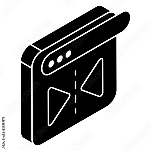 A colored design icon of reflect tool