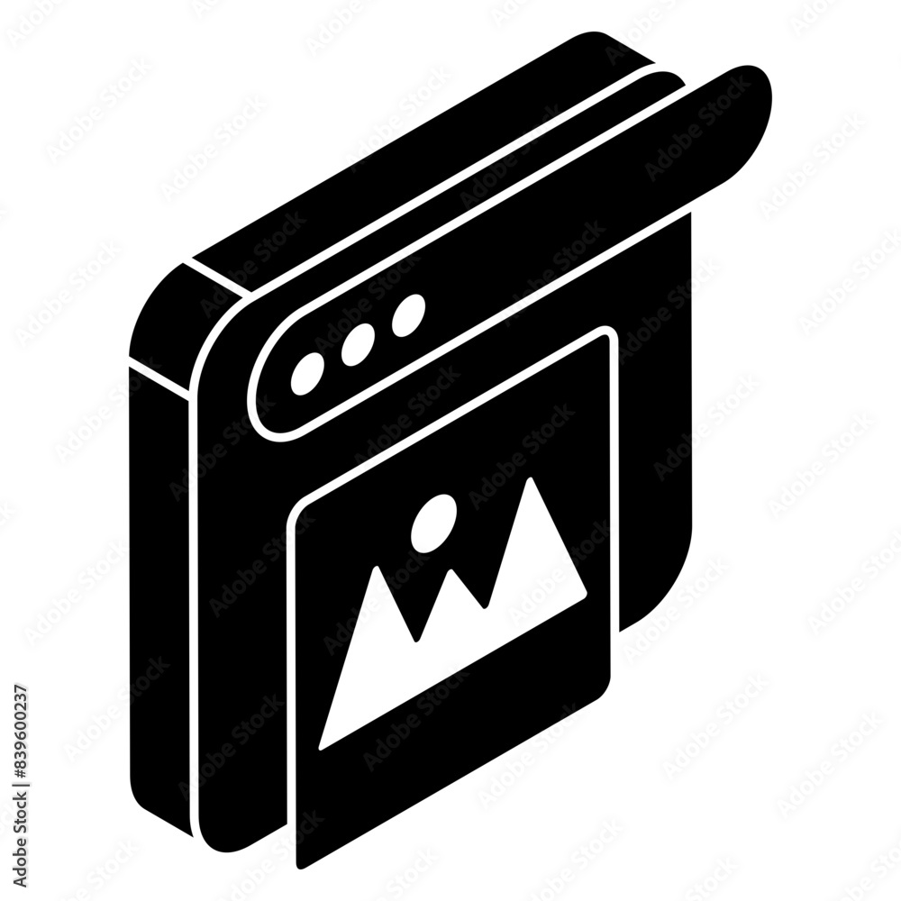 An icon design of online photo An icon design of online photo