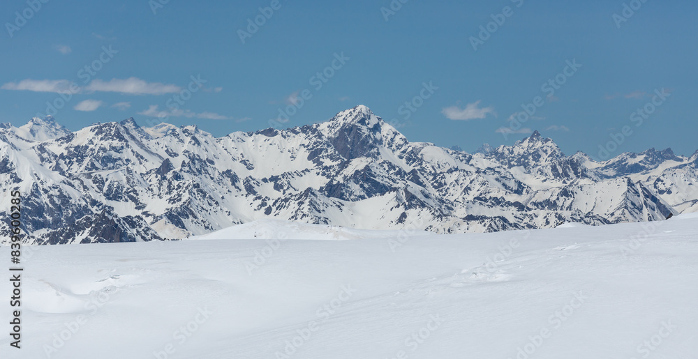 Panoramic view of the Caucasus mountains Panoramic view of the Caucasus mountains