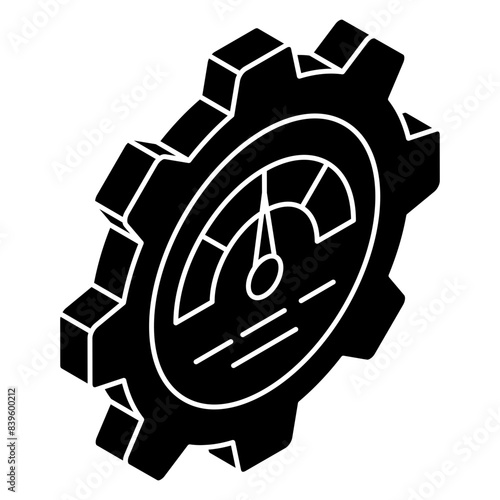 Modern design icon of speed optimization 