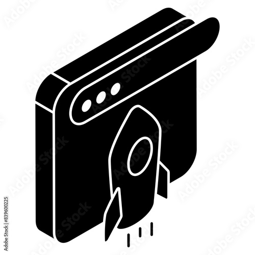 Editable design icon of web startup 
