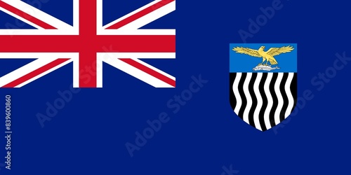 Schilderij op canvas Flag of Northern Rhodesia (1939–1964) illustration