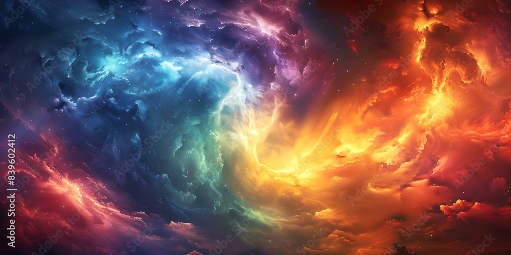 Enchanting and Whimsical Scene with Swirling Colors on Cloudy Background Sparking Imagination and Wonder. Concept Enchanted Atmosphere, Whimsical Colors, Cloudy Backdrop, Imagination Inspiration Enchanting and Whimsical Scene with Swirling Colors on Cloudy Background Sparking Imagination and Wonder. Concept Enchanted Atmosphere, Whimsical Colors, Cloudy Backdrop, Imagination Inspiration