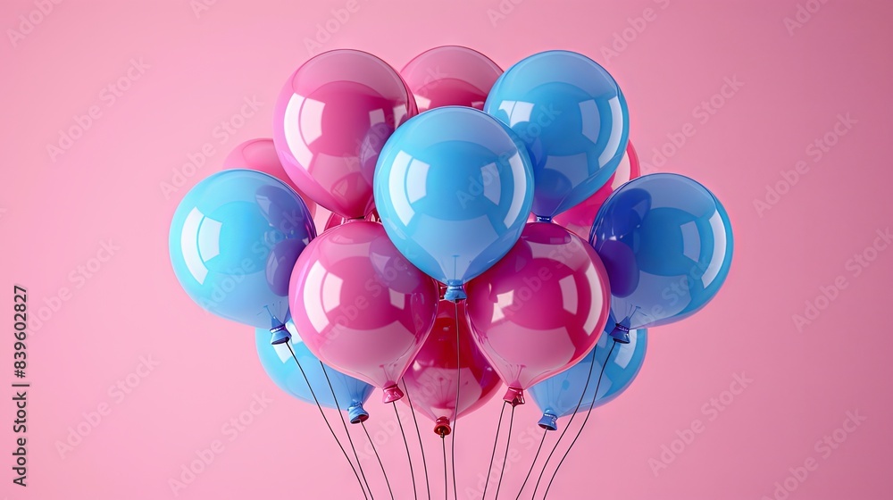 custom made wallpaper toronto digitalBunch of realistic pink and blue balloons flying, vector illustration for card