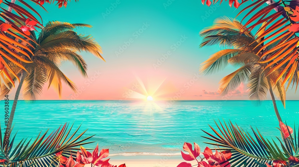 Fototapeta premium Colorful summer background
