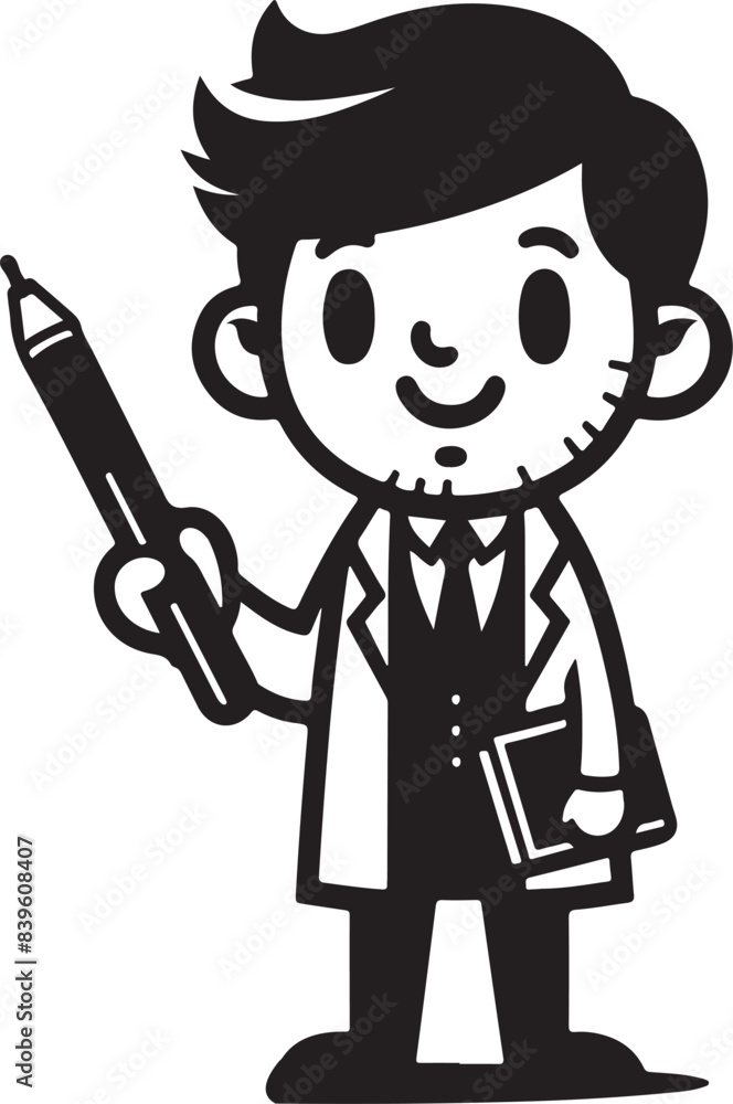 standing smile teacher man vector illastration standing smile teacher man vector illastration