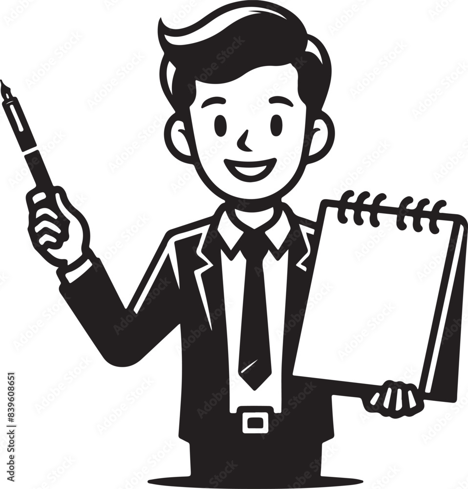 standing smile teacher man vector illastration standing smile teacher man vector illastration