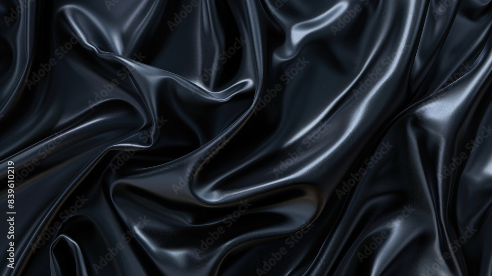 abstract background, black satin background black luxury fabric background. black silk background Generative AI abstract background, black satin background black luxury fabric background. black silk background Generative AI