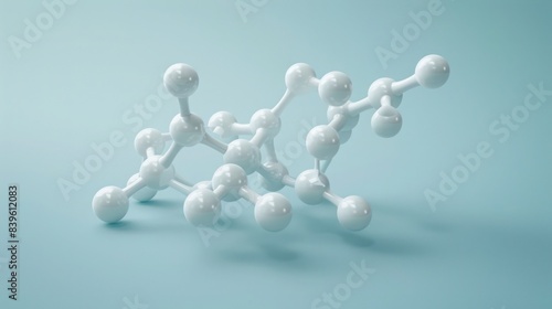 Asparagine, L-asparagine, Asn molecule. Asparagine (L-asparagine, Asn, N) amino acid molecule. Molecular model. 3D rendering
