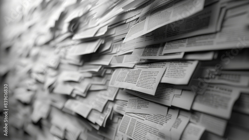 Abstract Newspaper Information Wallpaper Background Header, Communication Concept