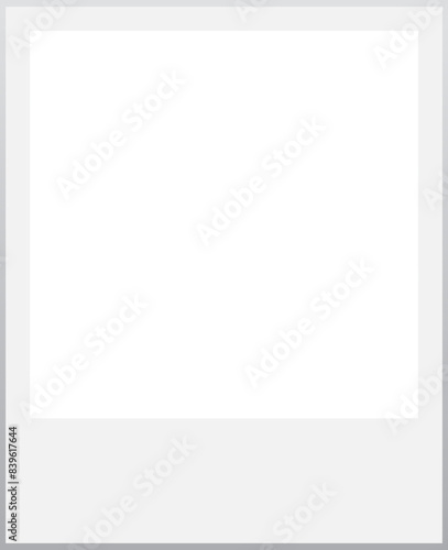 Square Polaroid Photo Frame on transparent background- Polaroid Photo Frame - Empty Picture Frames - Polaroid camera - Polaroid isolated vector