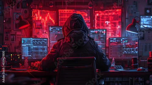 Cybercrime Bust:Police Arresting Dark Web Operator,Detailed and Gripping Scene of Law Enforcement Action