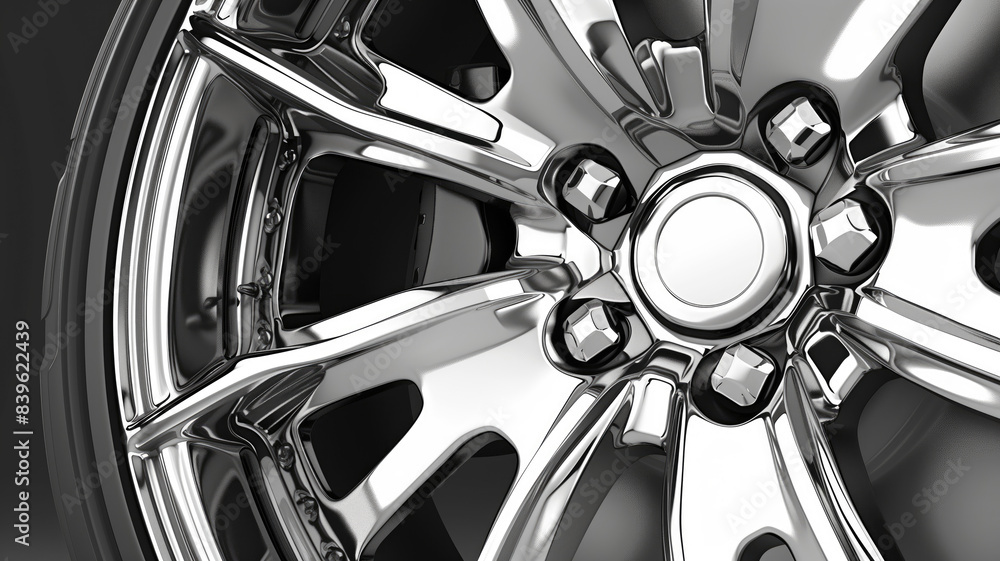 aluminum rim of sport car wheel. Detail background. High quality ai generated illustration aluminum rim of sport car wheel. Detail background. High quality ai generated illustration
